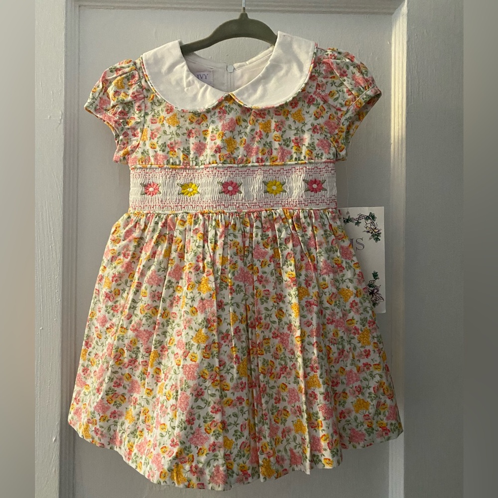 Iris & Ivy floral dress with Peter Pan collar